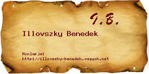 Illovszky Benedek névjegykártya