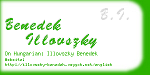 benedek illovszky business card